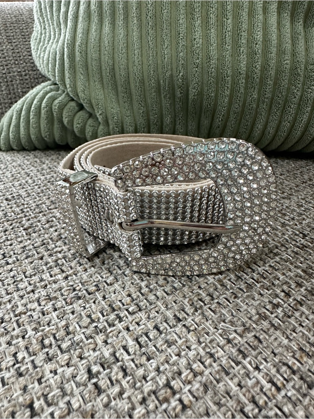 Crystal Rhinestone Women's Belt in Silver